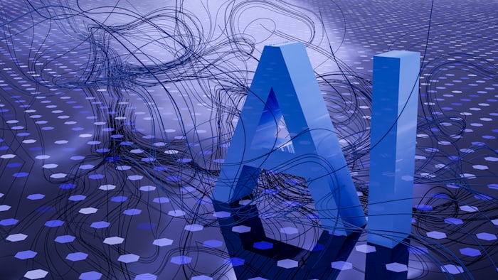 Artwork of an AI chip